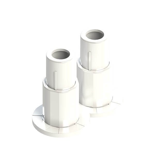 Boru Gizleme Kılıfı Çiftli Yaylı Beyaz