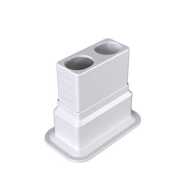 Boru Gizleme Kılıfı Çiftli Hareketli Beyaz