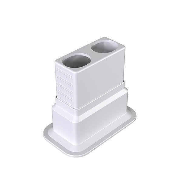 Boru Gizleme Kılıfı Çiftli Hareketli Beyaz